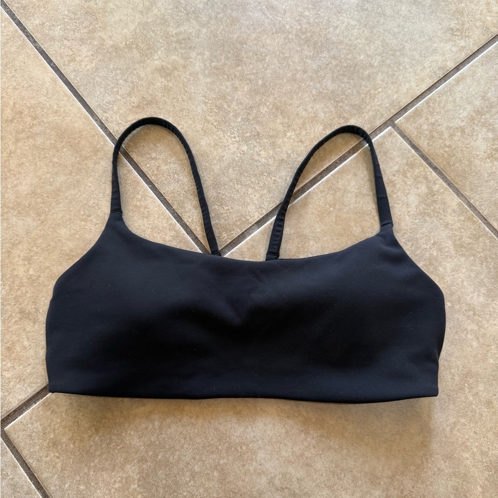 Black Women's Lululemon Wunder Train Strappy Racer Bra